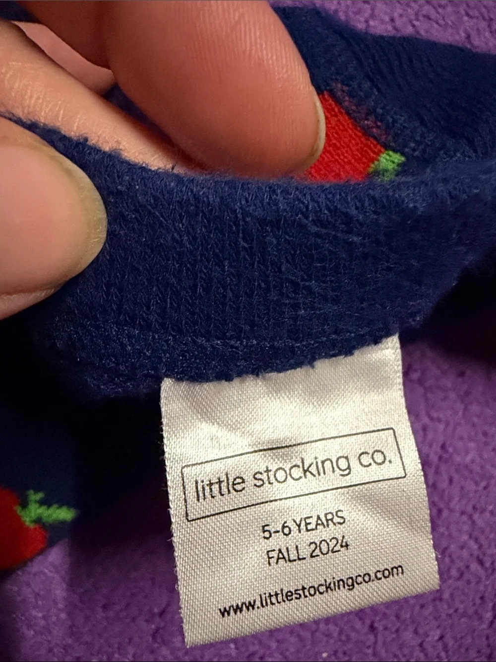 Little stocking Co. apple sweater and tights back to school